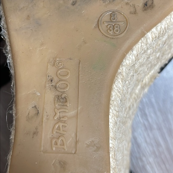 Bamboo Espadrille High Wedge Platform Heel Square Toe Ankle Strap Sandals 8 - Picture 12 of 14